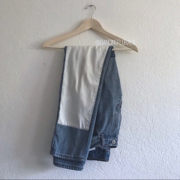 Brandy Melville Denim - Brandy Melville Kenzo white patch denim jeans